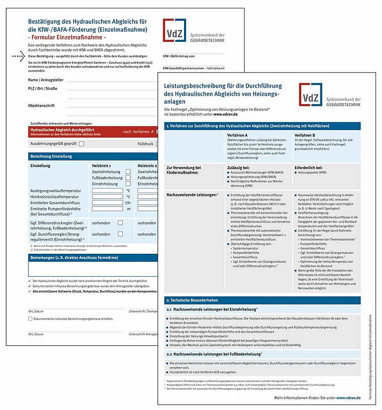 Vdz Formular Hydraulischer Abgleich Bafa